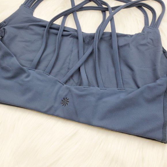 NWT Athleta Medium Blue Hyper Focused Sports Bra - Picture 6 of 7